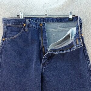 Vintage USA Wrangler Mens 33x32 Cowboy Cut Jeans Blue Denim Regular Work‎ Pants